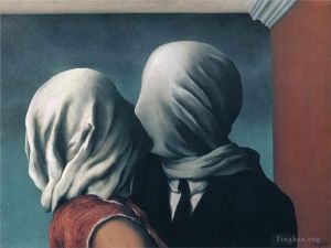 zeitgenössische kunst von Rene Magritte - Die Liebenden