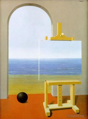zeitgenössische kunst von Rene Magritte - Der menschliche Zustand