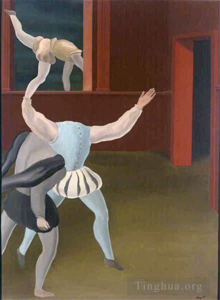 Rene Magritte Andere Malerei - Eine Panik im Mittelalter 1927