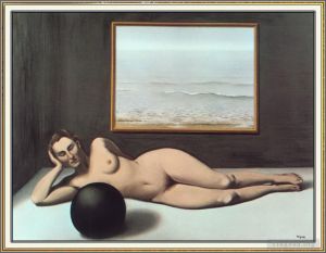 zeitgenössische kunst von Rene Magritte - Badende zwischen Licht und Dunkelheit 1935