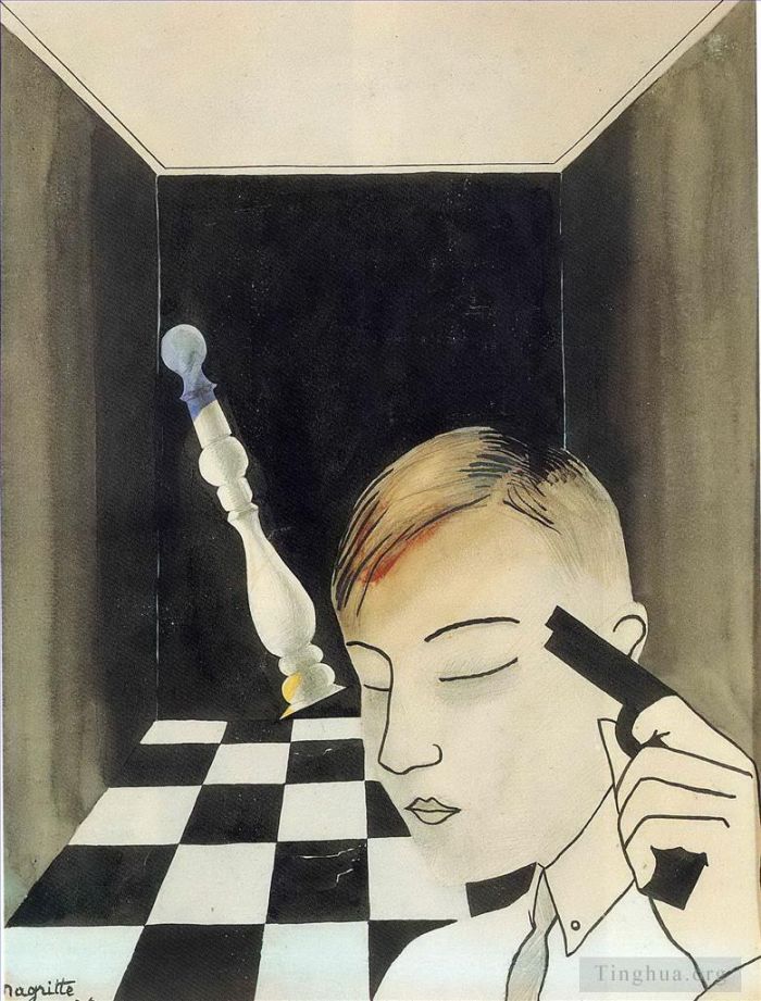 Rene Magritte Andere Malerei - Schachmatt 1926
