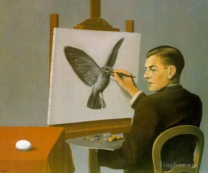 Rene Magritte Andere Malerei - Hellsichtiges Selbstporträt 1936