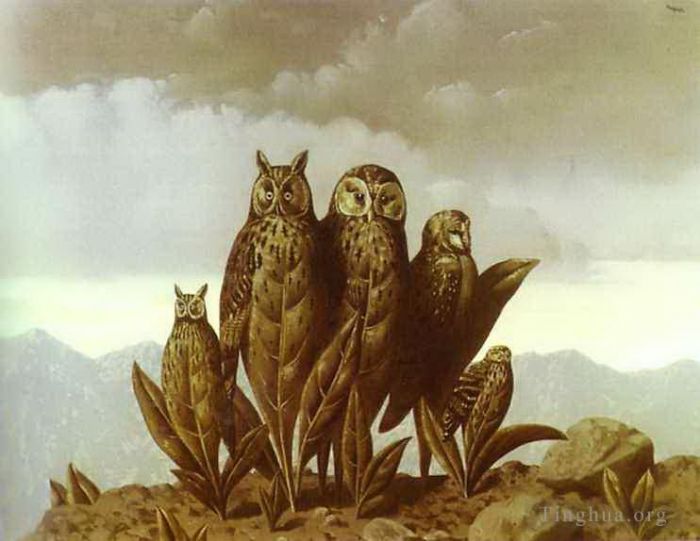 Rene Magritte Andere Malerei - Gefährten der Angst 1942