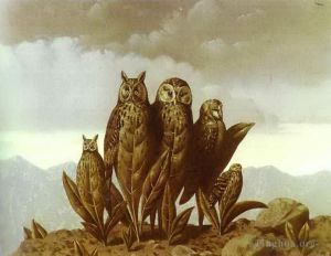 zeitgenössische kunst von Rene Magritte - Gefährten der Angst 1942