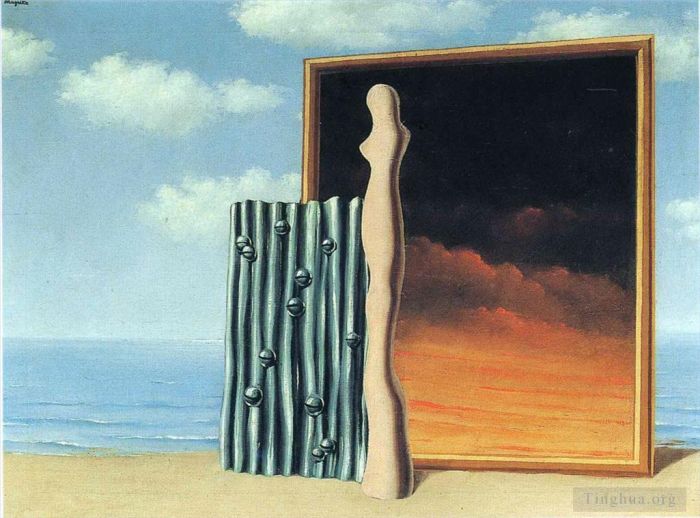 Rene Magritte Andere Malerei - Komposition an einer Meeresküste 1935