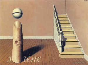 zeitgenössische kunst von Rene Magritte - Verbotene Literatur die Verwendung des Wortes 1936