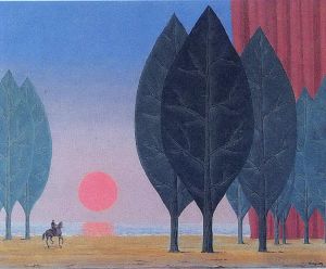zeitgenössische kunst von Rene Magritte - Wald von Paimpont 1963