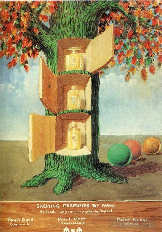 Rene Magritte Andere Malerei - Poster spannende Parfums von mem 1946