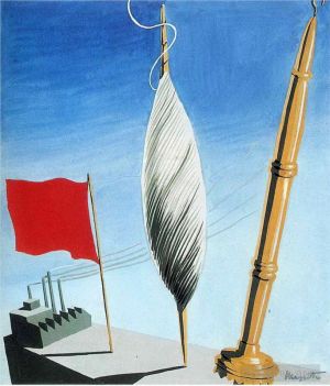 zeitgenössische kunst von Rene Magritte - Plakatprojekt des Zentrums der Textilarbeiter in Belgien 1932