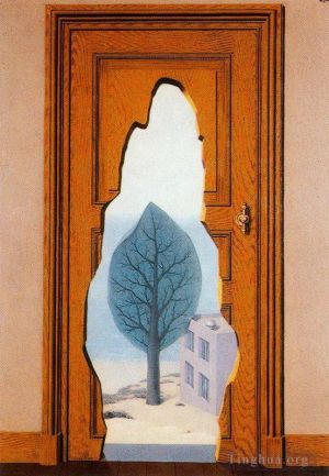 zeitgenössische kunst von Rene Magritte - Die verliebte Perspektive 1935