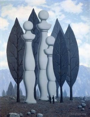 zeitgenössische kunst von Rene Magritte - Die Kunst des Gesprächs 1951