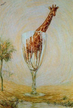 zeitgenössische kunst von Rene Magritte - Das geschliffene Glasbad 1946