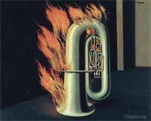 zeitgenössische kunst von Rene Magritte - Die Entdeckung des Feuers 1935