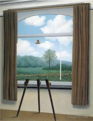 zeitgenössische kunst von Rene Magritte - Der menschliche Zustand 1933