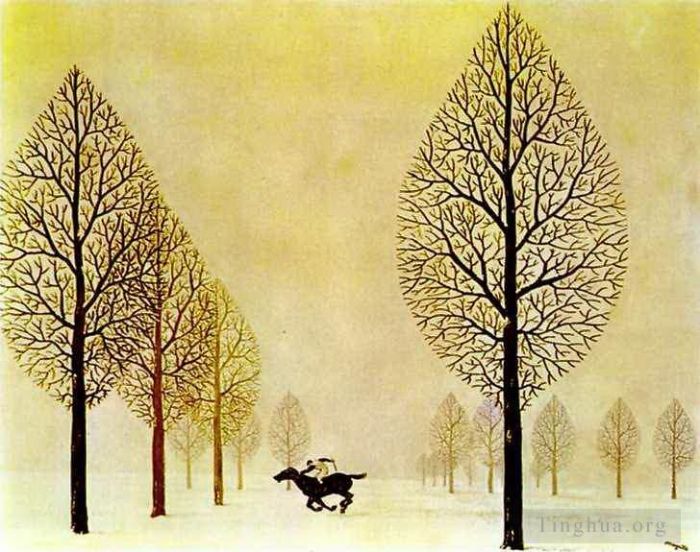 Rene Magritte Andere Malerei - Der verlorene Jockey 1948