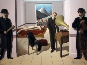 zeitgenössische kunst von Rene Magritte - Der bedrohte Attentäter 1927