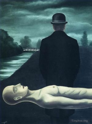 zeitgenössische kunst von Rene Magritte - Die Gedanken des einsamen Wanderers 1926