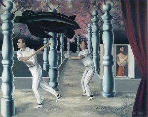 zeitgenössische kunst von Rene Magritte - Der geheime Spieler 1927