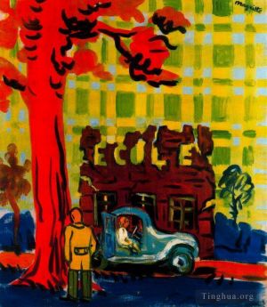 zeitgenössische kunst von Rene Magritte - Der Zwischenstopp 1948