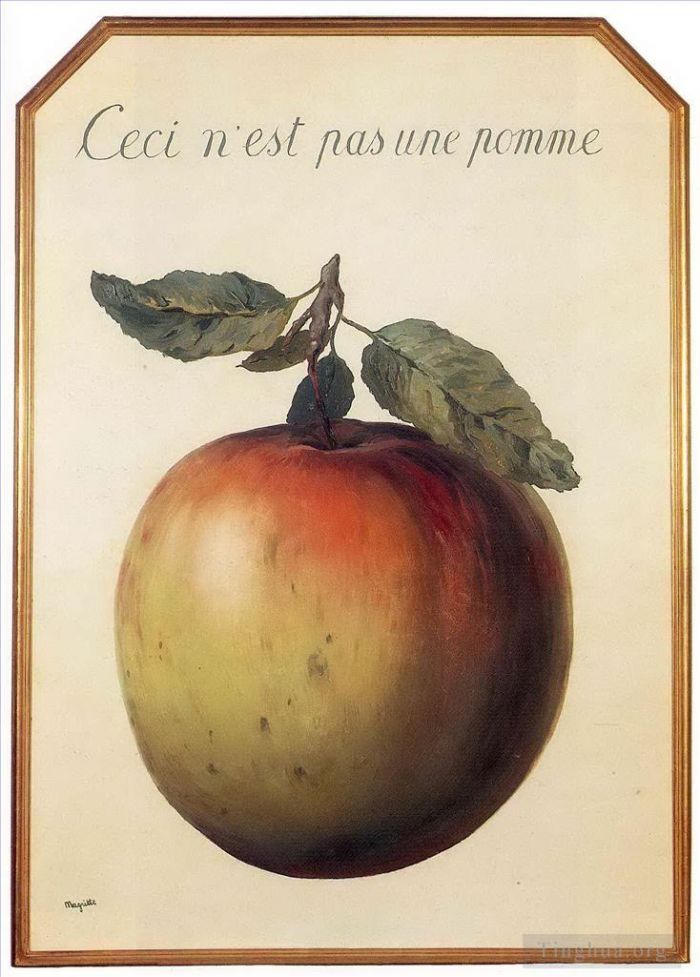Rene Magritte Andere Malerei - Dies ist kein Apfel von 1964