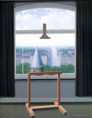 zeitgenössische kunst von Rene Magritte - Wo Euklid 1955 ging