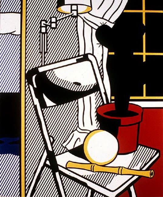Roy Lichtenstein Andere Malerei - Innenraum mit Kaktus 1978