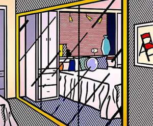 zeitgenössische kunst von Roy Lichtenstein - Innenraum mit Spiegelschrank 1991