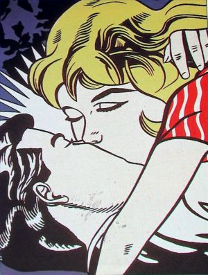 zeitgenössische kunst von Roy Lichtenstein - Kuss 2