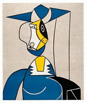 zeitgenössische kunst von Roy Lichtenstein - Frau mit Hut