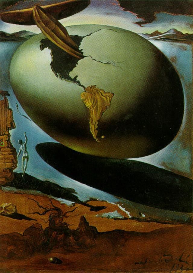 Salvador Dali Ölgemälde - Allegorie eines amerikanischen Weihnachtsfestes