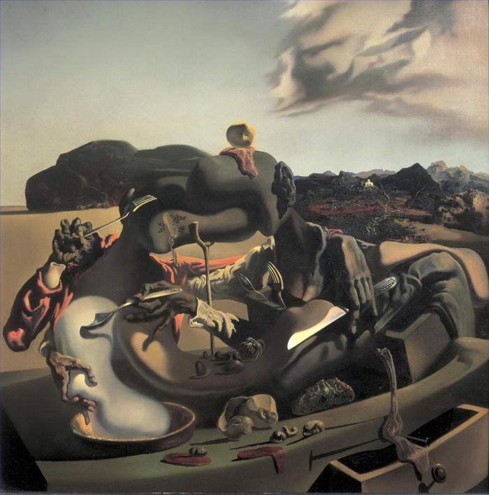 Salvador Dali Ölgemälde - Herbstlicher Kannibalismus