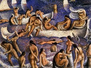 zeitgenössische kunst von Salvador Dali - Badegäste von Llane