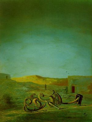 zeitgenössische kunst von Salvador Dali - Wüstenlandschaft