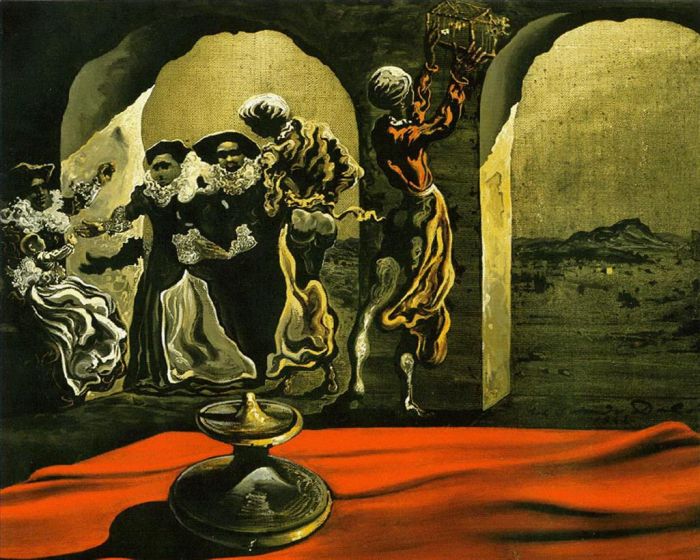 Salvador Dali Ölgemälde - Verschwindende Büste von Voltaire