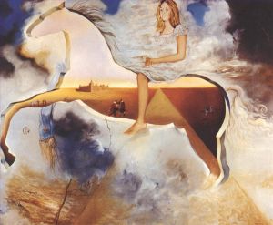 zeitgenössische kunst von Salvador Dali - Reiterporträt von Carmen Bordiu Franco