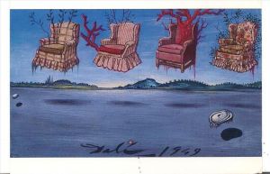 zeitgenössische kunst von Salvador Dali - Vier Sessel im Himmel