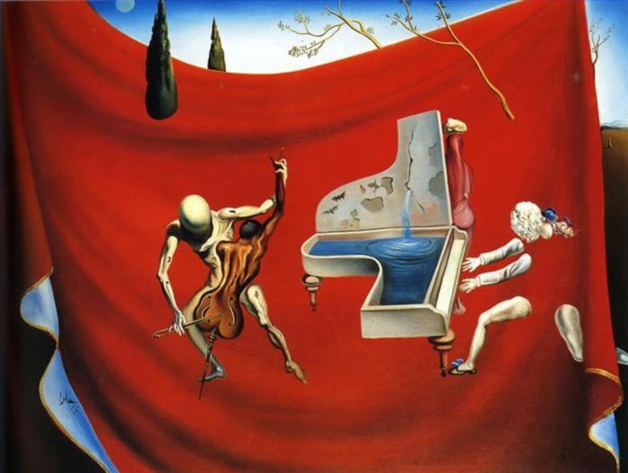 Salvador Dali Ölgemälde - Musik Das Rote Orchester