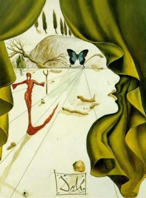 zeitgenössische kunst von Salvador Dali - Porträt von Katharina Cornell