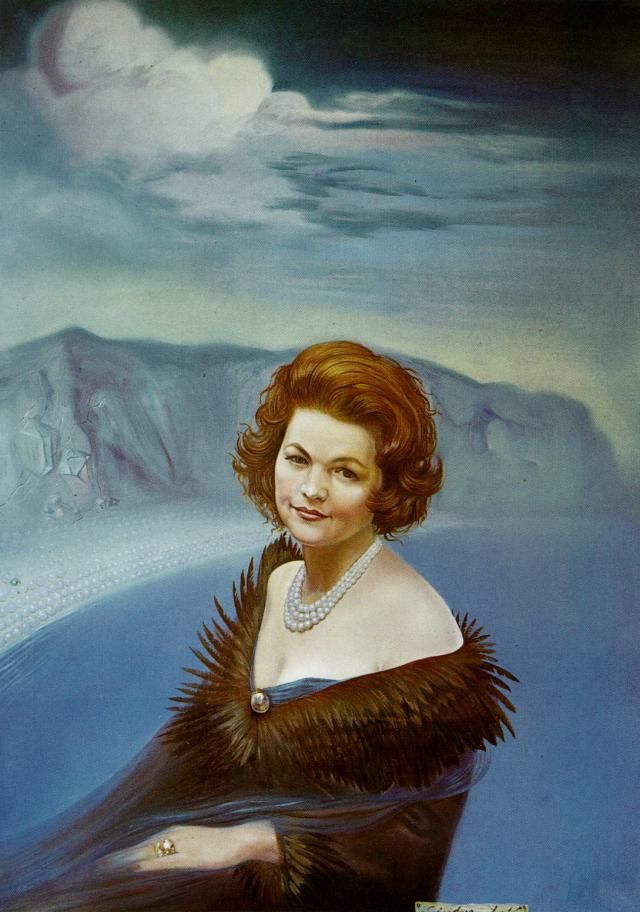 Salvador Dali Ölgemälde - Porträt von Frau Ruth Daponte