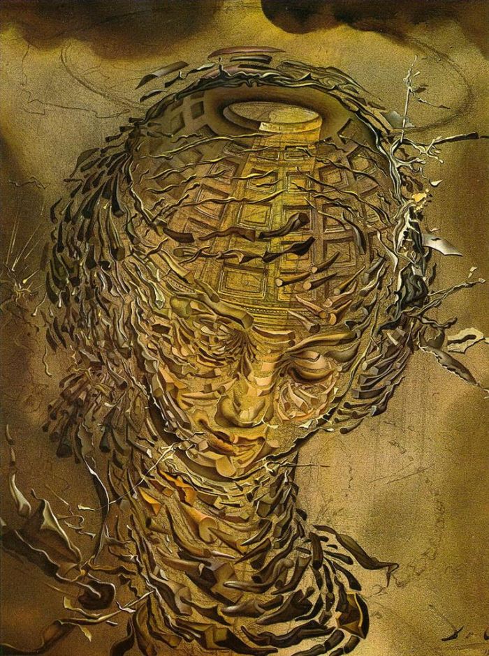 Salvador Dali Ölgemälde - Raphaelesker Kopf explodiert