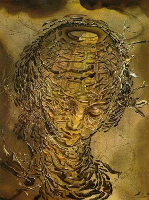 zeitgenössische kunst von Salvador Dali - Raphaelesker Kopf explodiert