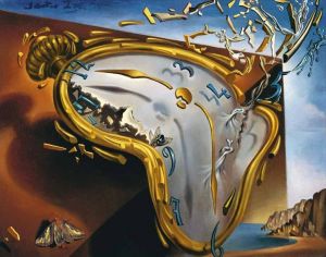 zeitgenössische kunst von Salvador Dali - Sanfte Beobachtung im Moment der ersten Explosion