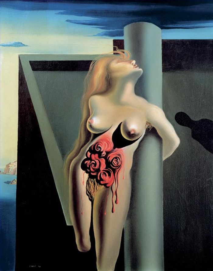 Salvador Dali Ölgemälde - Die blutenden Rosen