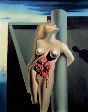 zeitgenössische kunst von Salvador Dali - Die blutenden Rosen