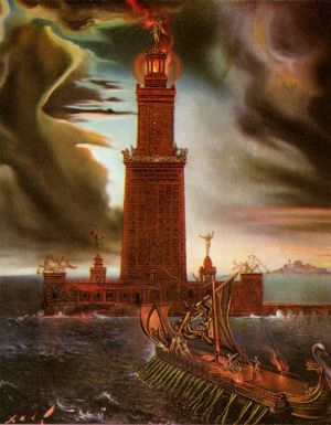 zeitgenössische kunst von Salvador Dali - Der Leuchtturm von Alexandria 2