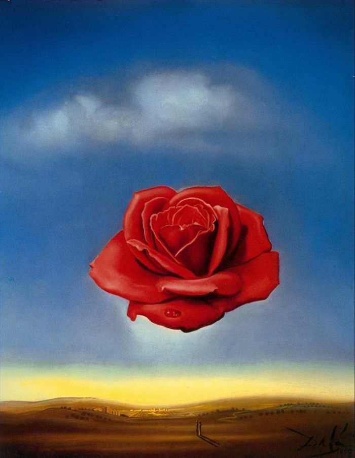 Salvador Dali Ölgemälde - Die meditative Rose
