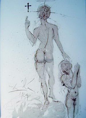 zeitgenössische kunst von Salvador Dali - Asperges me hyssopo et mundabor