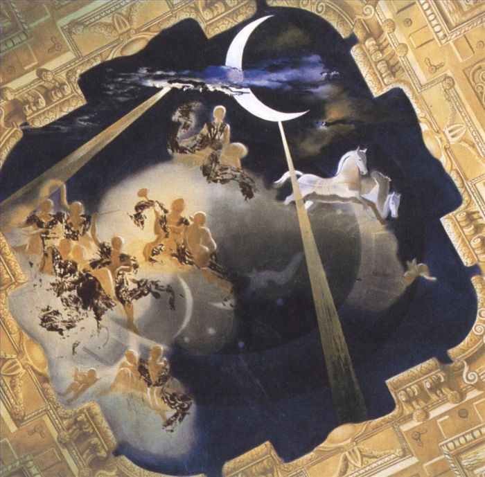 Salvador Dali Andere Malerei - Decke der Halle des Gala-Schloss in Pubol