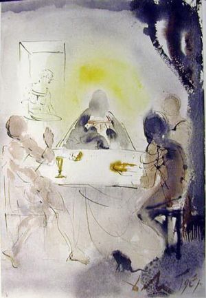 zeitgenössische kunst von Salvador Dali - Et cognoverunt eum in crimee panis