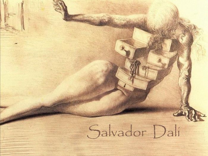 Salvador Dali Andere Malerei - La ciudad de los cajones 2